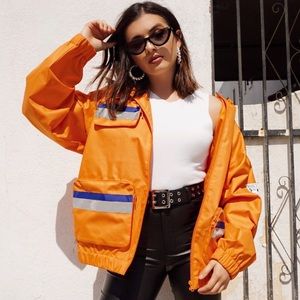 Graphic Reflective Hooded Jacket 